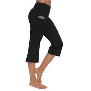 ChinFun Women's Yoga Capri Pants leg Flare